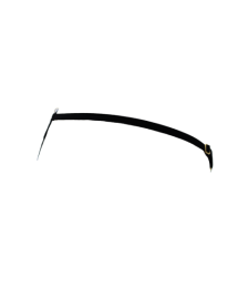 String noir en dentelle avec bijou et chaîne dorée - PM06G-BBLK